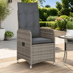 Concise and Comfortable Grey Reclining Chair Set