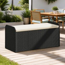 Compact and Reliable Outdoor Storage Bench with Cushion