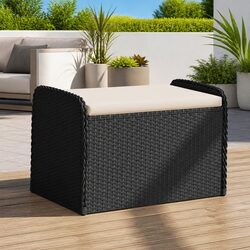 Outdoor Storage Bench with Cushion