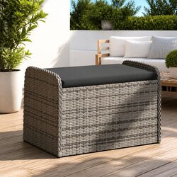 Compact and Stylish Outdoor Storage Bench with Cushion 80x51x52cm