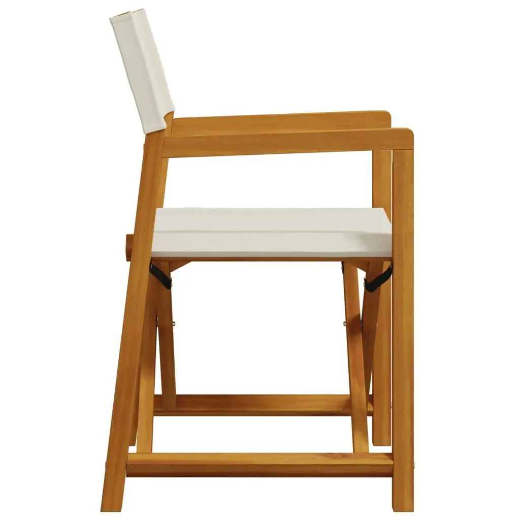 Folding Director Chairs Cream 2 Pieces Portable Outdoor Garden Camping