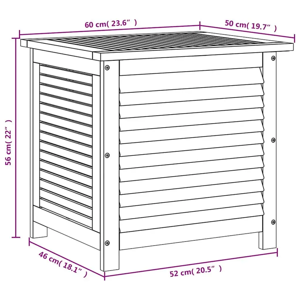 Garden Storage Box 60x50x56 cm