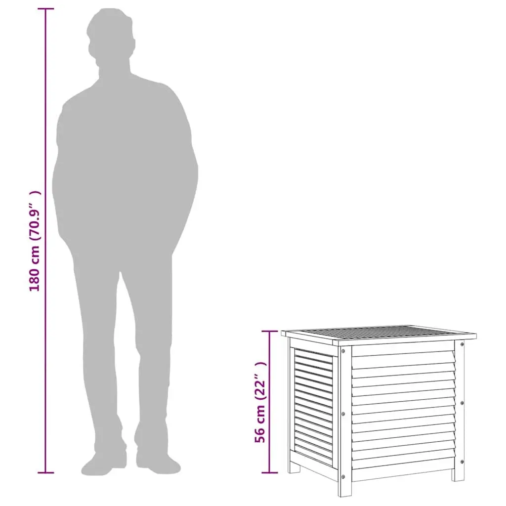 Garden Storage Box 60x50x56 cm