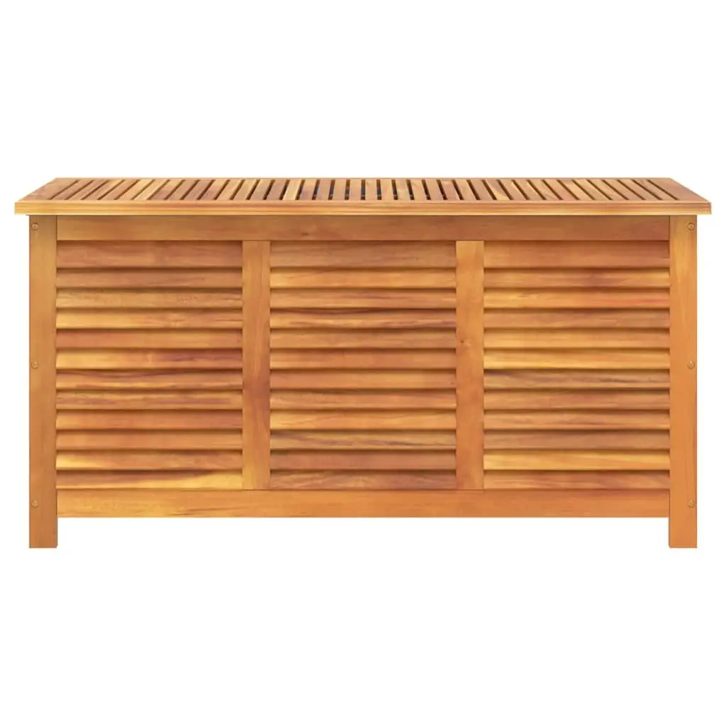 Outdoor Garden Storage Box Brown Solid Wood Acacia Ample Storage