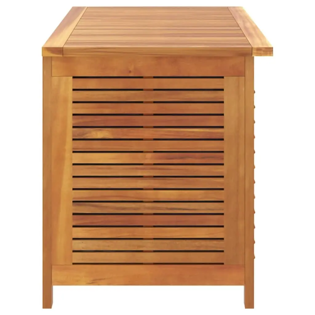 Outdoor Garden Storage Box Brown Solid Wood Acacia Ample Storage