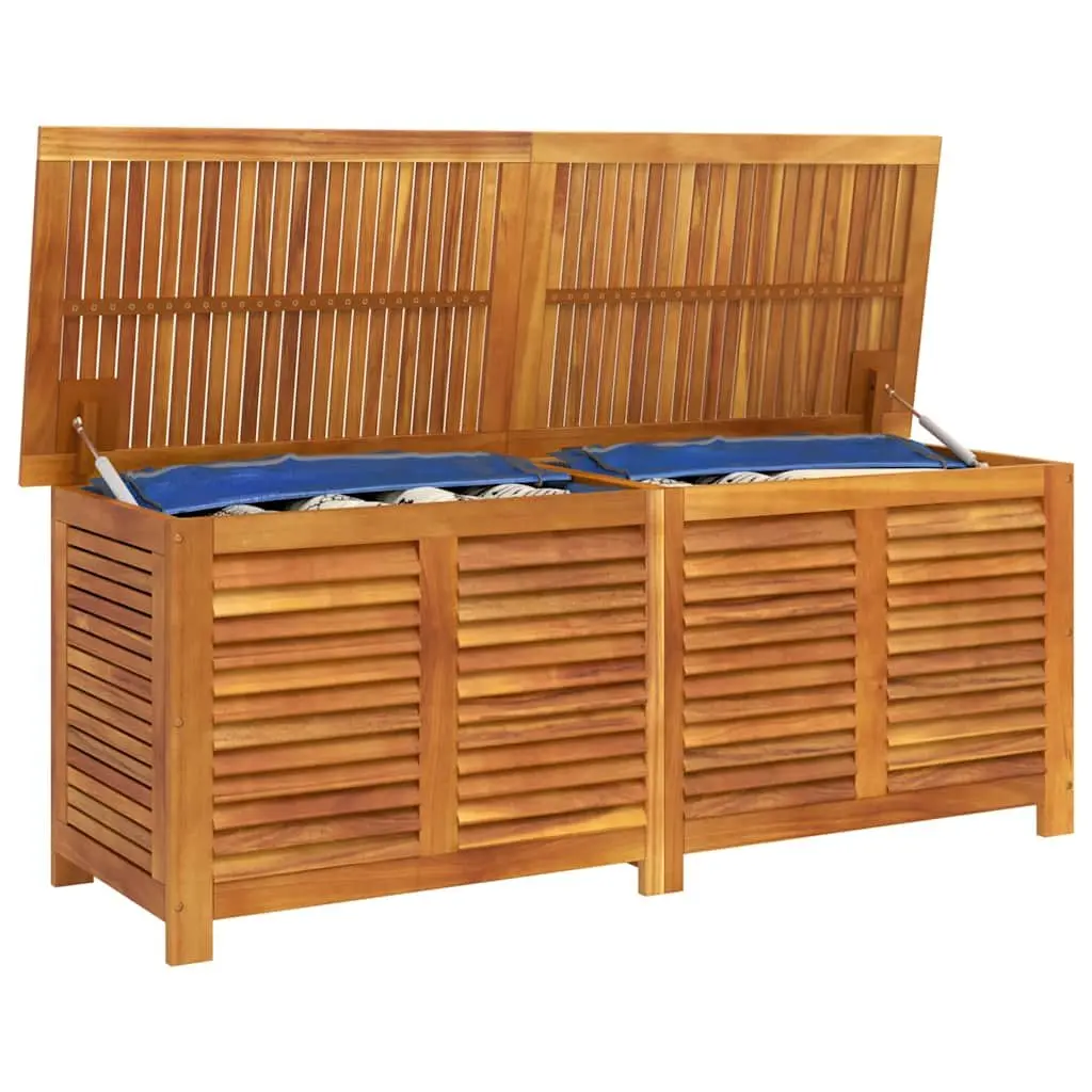 Garden Storage Box Solid Wood Acacia Outdoor Furniture 150x50x56cm Brown