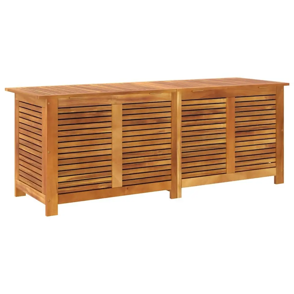Garden Storage Box Solid Wood Acacia Outdoor Furniture 150x50x56cm Brown