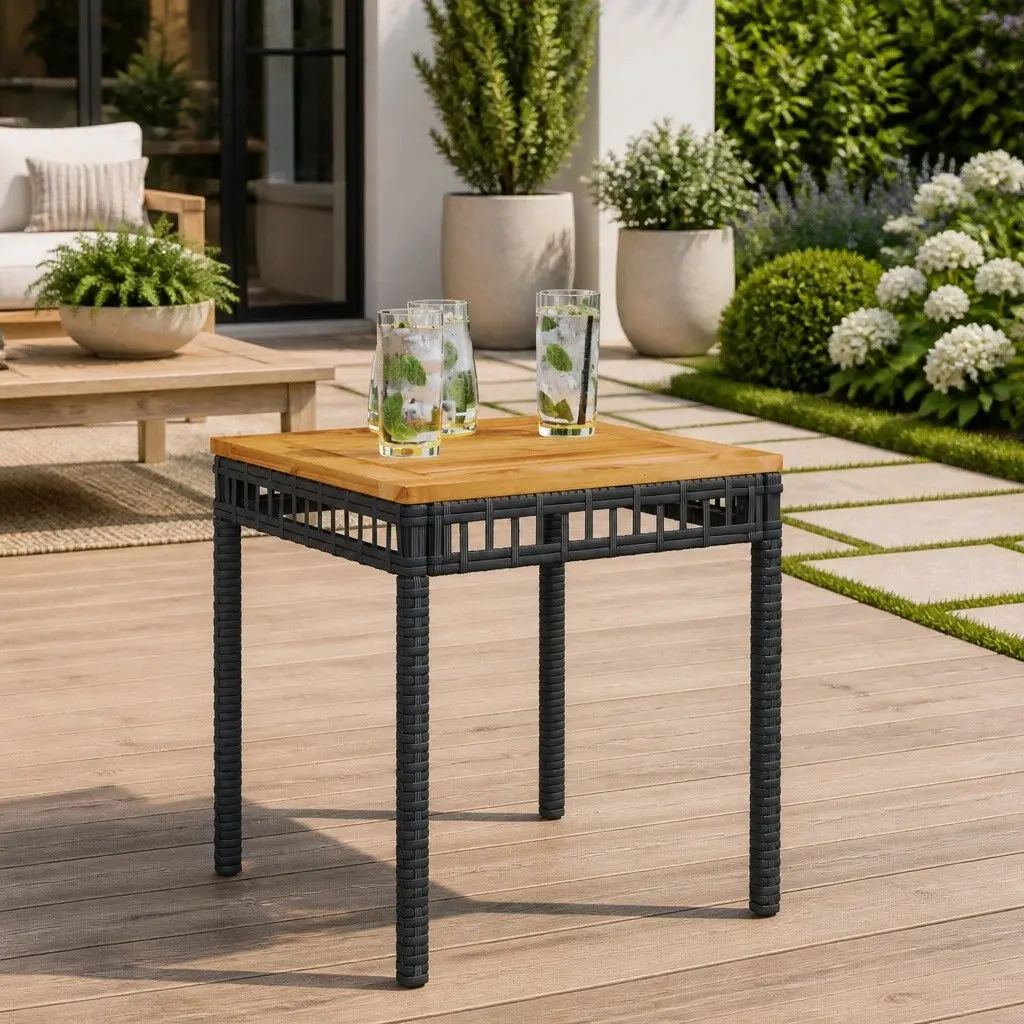 Black Garden Table