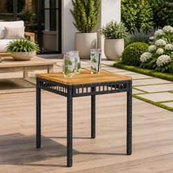 Compact and Durable Black Garden Table
