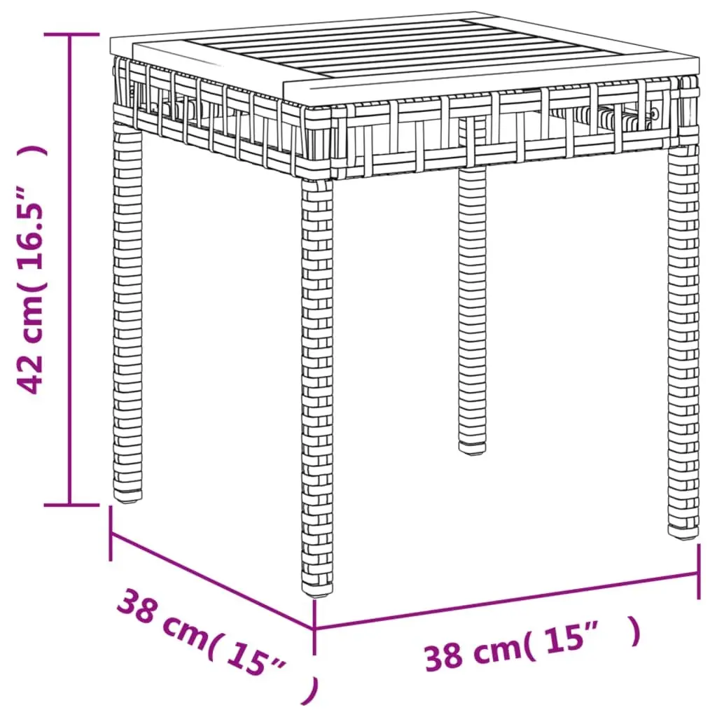 Black Garden Table