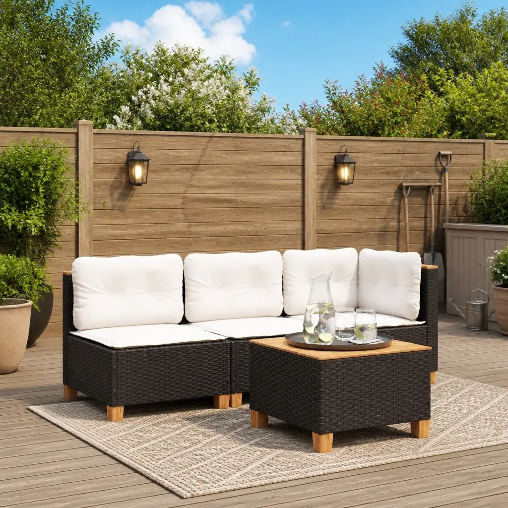 55cm Black Garden Table for Relaxing Evenings