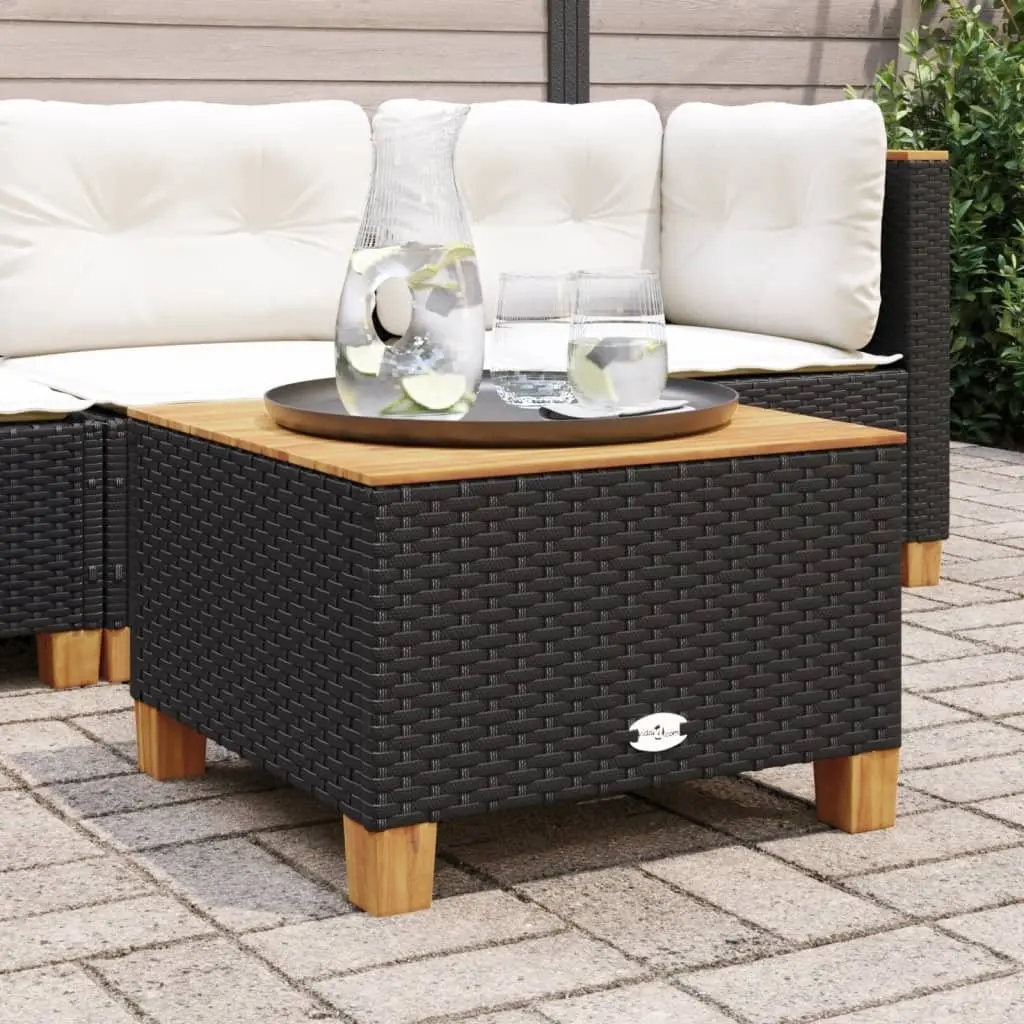 55cm Black Garden Table for Relaxing Evenings