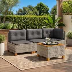 Grey Garden Table 55x55x36 cm: Simple and Solid