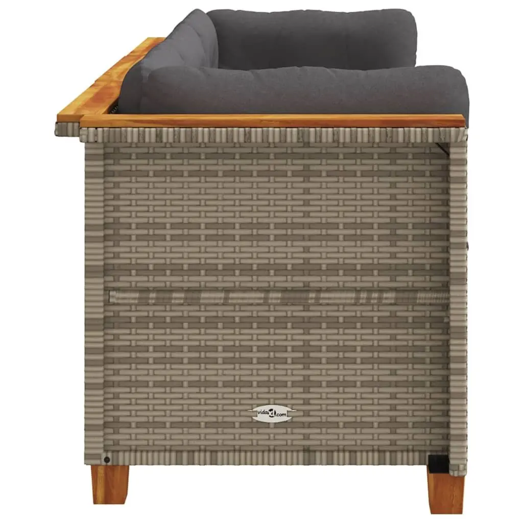 Outdoor Garden Sofa Grey 3-Seater PE Rattan Modular Lounge Furniture