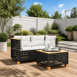 Outdoor Corner Sofa Set 2 pcs with Cushions