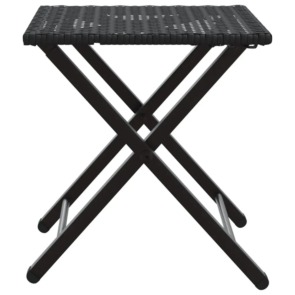 Garden Dining Set 5 Piece Foldable Outdoor Furniture Black Patio Table Stools