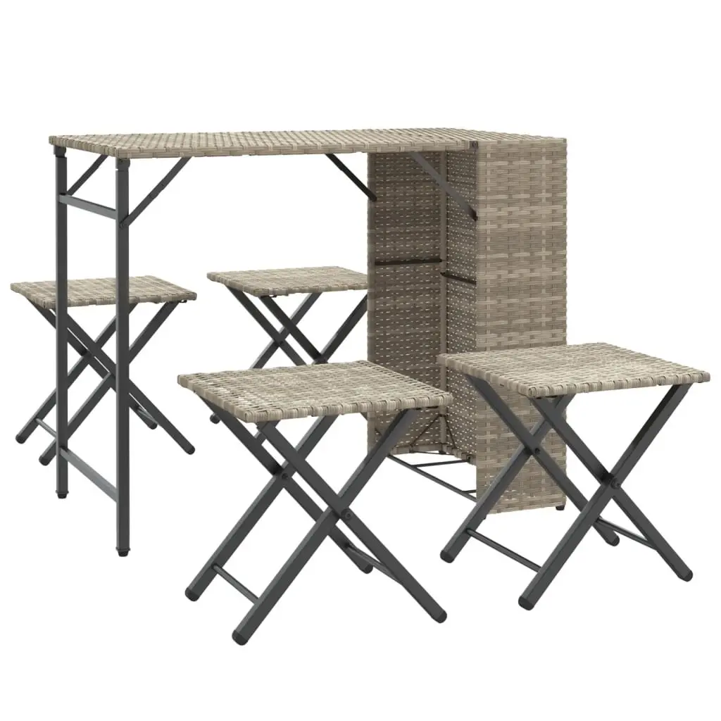 5-Piece Foldable Outdoor Dining Set