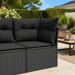 Modular Black Corner Sofa with Cushions – A Perfect Fit