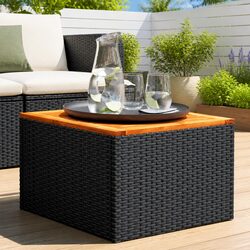 Black Garden Table for Comfortable Outdoor Gatherings