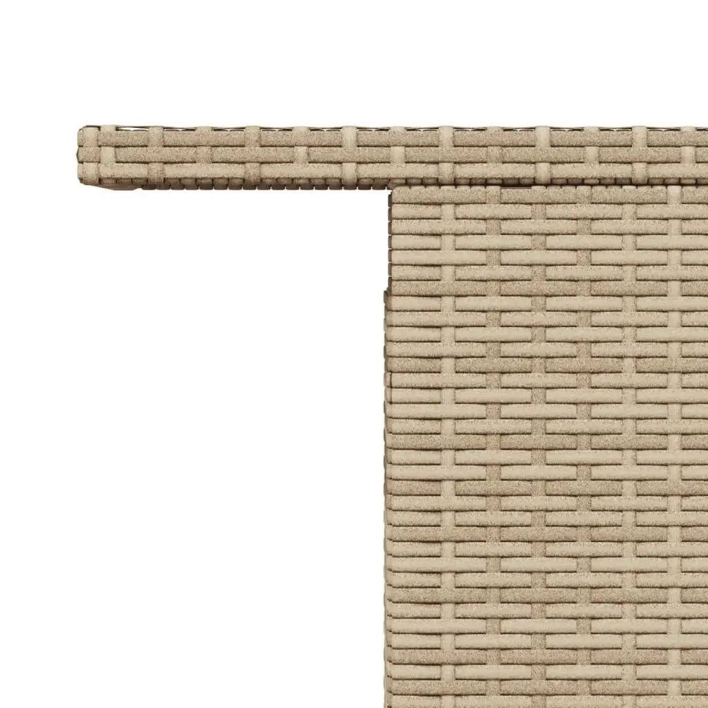Garden Table Beige Outdoor Furniture Poly Rattan Acacia Wood Patio Coffee Dining