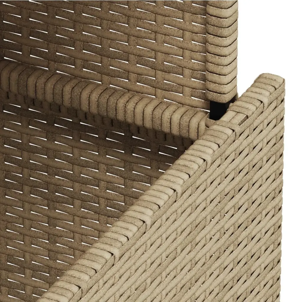 Garden Table Beige Outdoor Furniture Poly Rattan Acacia Wood Patio Coffee Dining