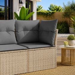 Outdoor Corner Sofa with Cushions