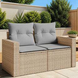 2-Seater Garden Sofa with Cushions for Outdoors