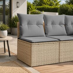 Garden Corner Sofa with Cushions