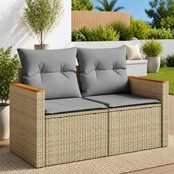 2-Seater Garden Sofa with Storage Bags