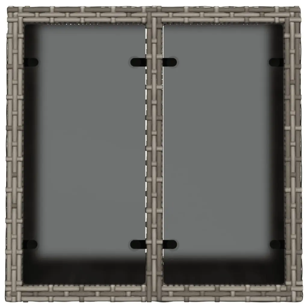 Grey Garden Table with Glass Top for Entertaining