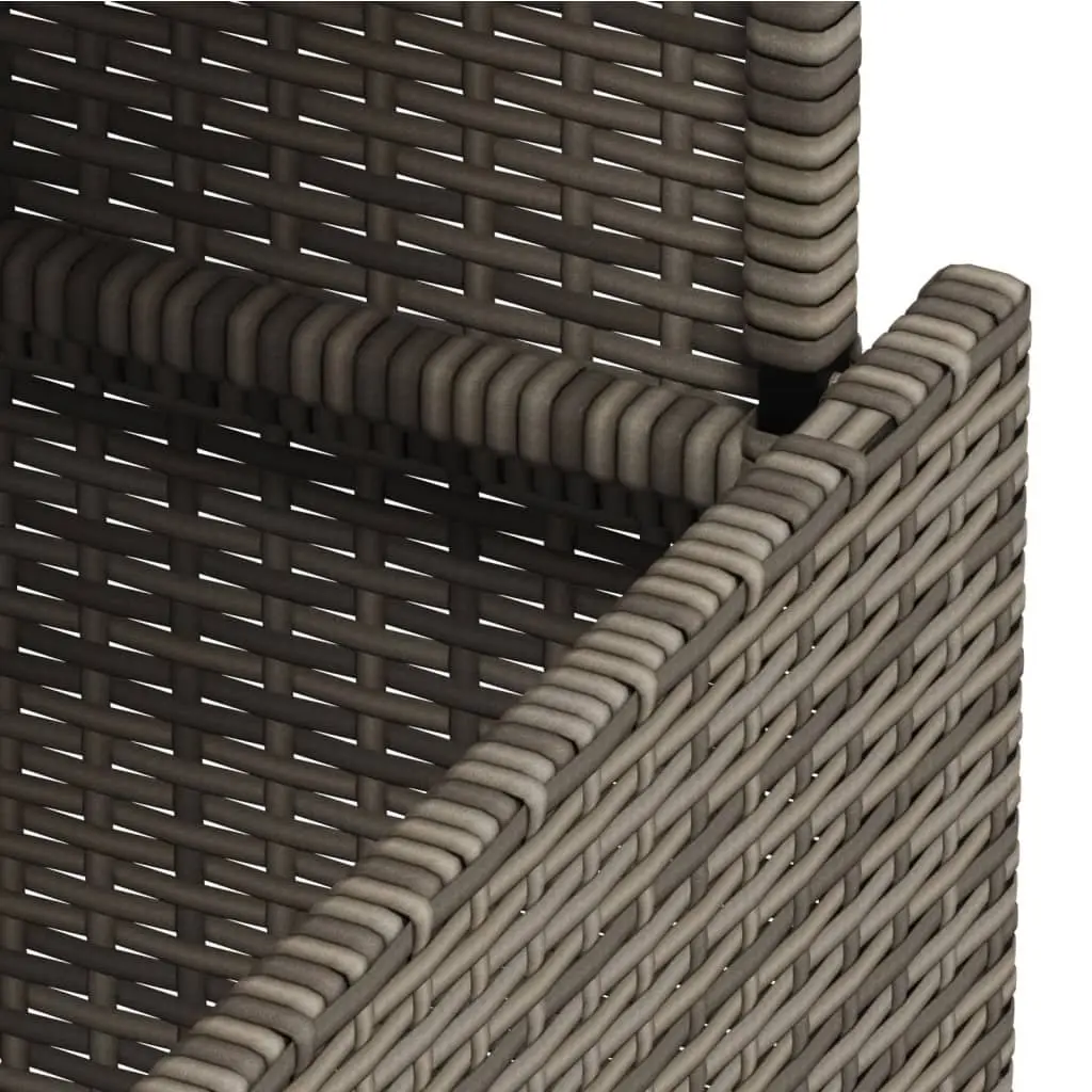 Garden Table Grey 100x55x73cm Outdoor Dining Coffee Patio Furniture Rattan Wood