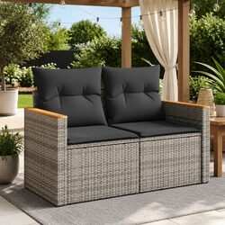 2-Seater Garden Sofa with Smart Storage