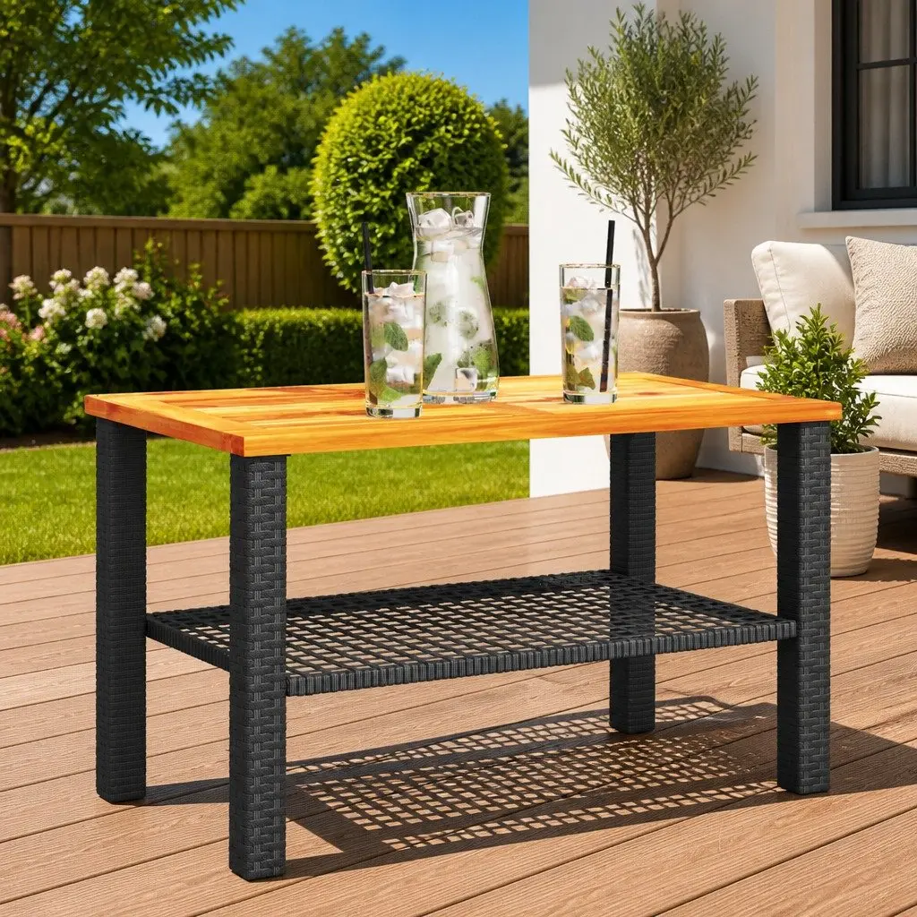 Black Garden Table