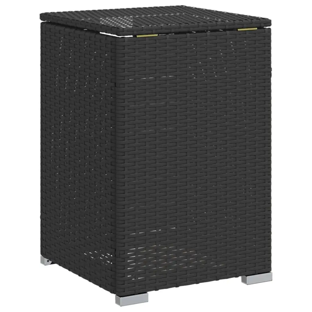 Propane Tank Cover Side Table Outdoor Black 40x40x60cm Poly Rattan Garden