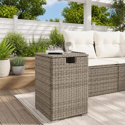 Propane Tank Cover Table Grey 40x40x60 cm Outdoor Furniture Storage