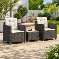 Compact 3 Piece Bistro Set for Outdoor Enjoyment