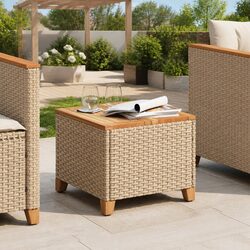 Beige Outdoor Garden Table