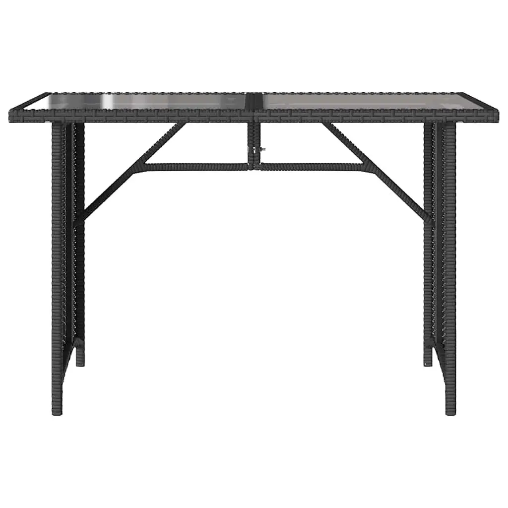 Outdoor Dining Set Black 2 Piece Poly Rattan Table Chairs