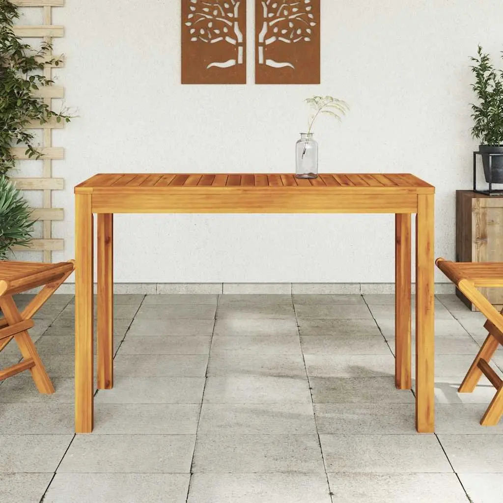 Garden Dining Table 110x55x75cm Outdoor Patio Acacia Wood Furniture Brown