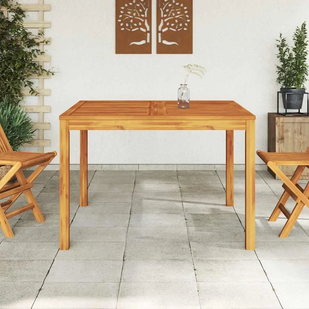 Garden Dining Table 110x110x75cm Outdoor Patio Acacia Wood Square Furniture