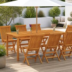 Compact Outdoor Dining Table Made from Acacia Wood