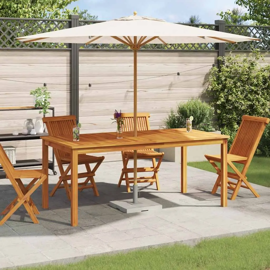 Outdoor Dining Table Brown 180x90x75cm Solid Acacia Wood Sturdy Durable Top