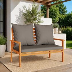 120cm Outdoor Sofa Bench with Cushions