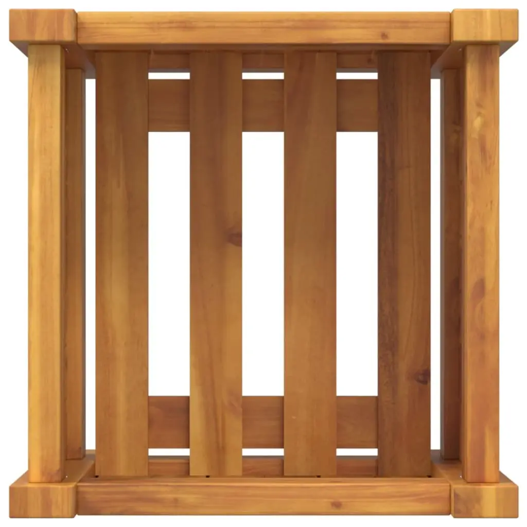 Garden Planter Box Brown 31x31x30 cm Solid Acacia Wood with Non-Woven Liner for Flexible Planting Options