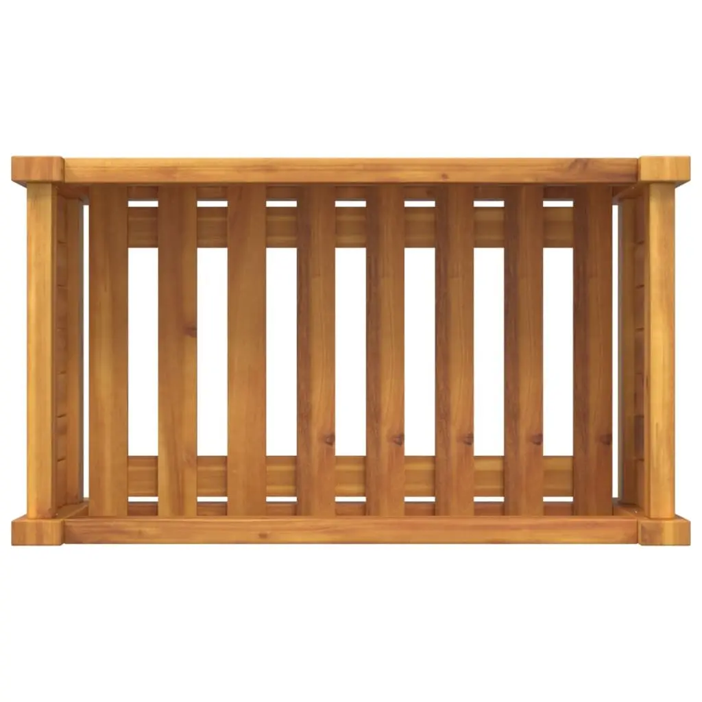 Wooden Garden Planter Brown 54 x 31 x 30 cm Raised Bed Outdoor Patio Balcony Decor
