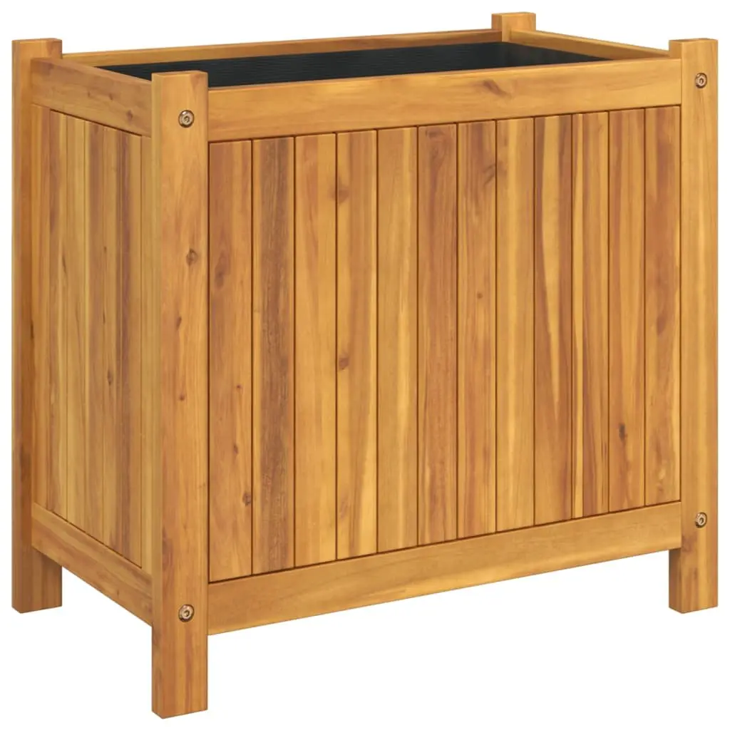 Wooden Garden Planter Box Brown 54 x 31 x 50 cm Drainage Slats