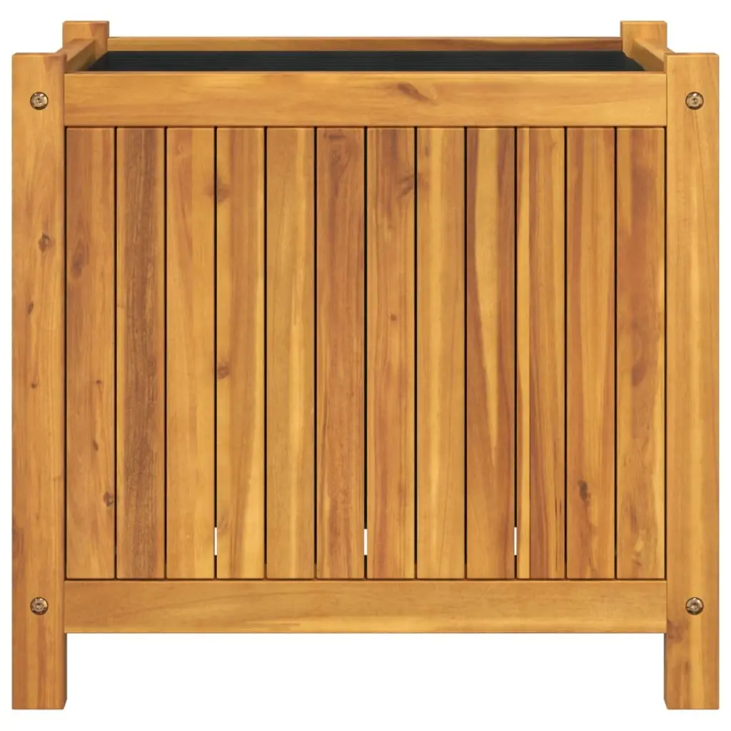 Wooden Garden Planter Box Brown 54 x 31 x 50 cm Drainage Slats