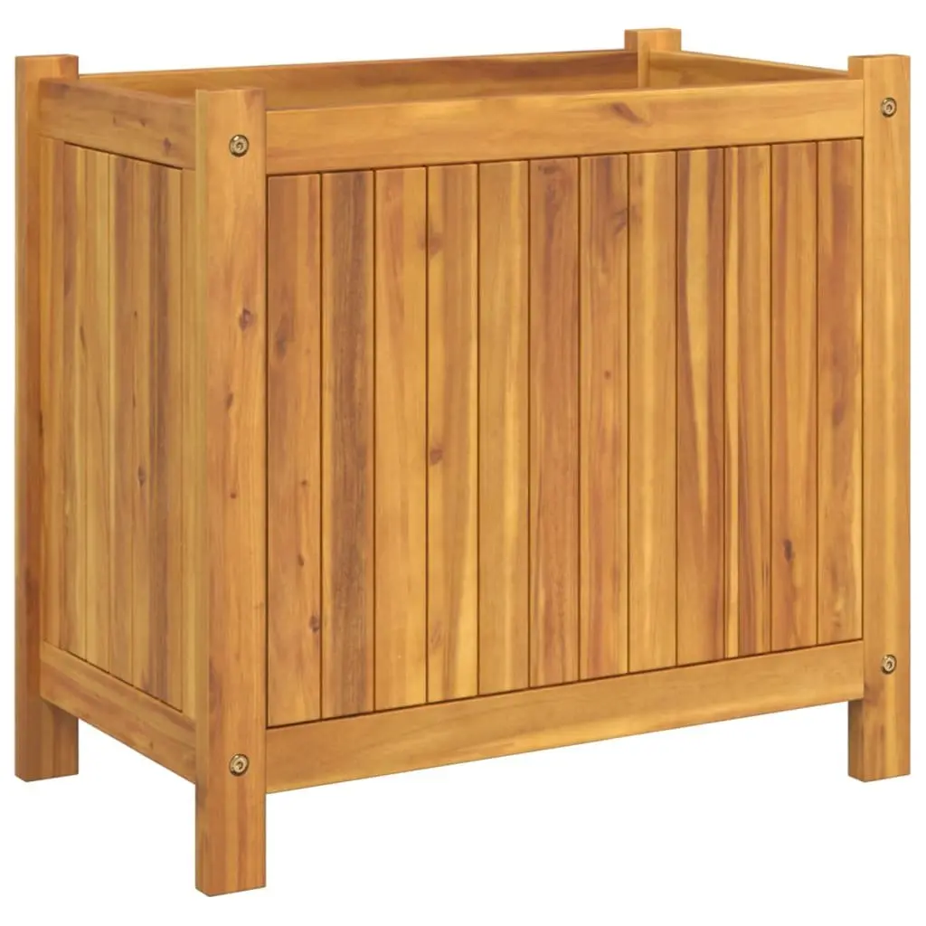 Wooden Garden Planter Box Brown 54 x 31 x 50 cm Drainage Slats