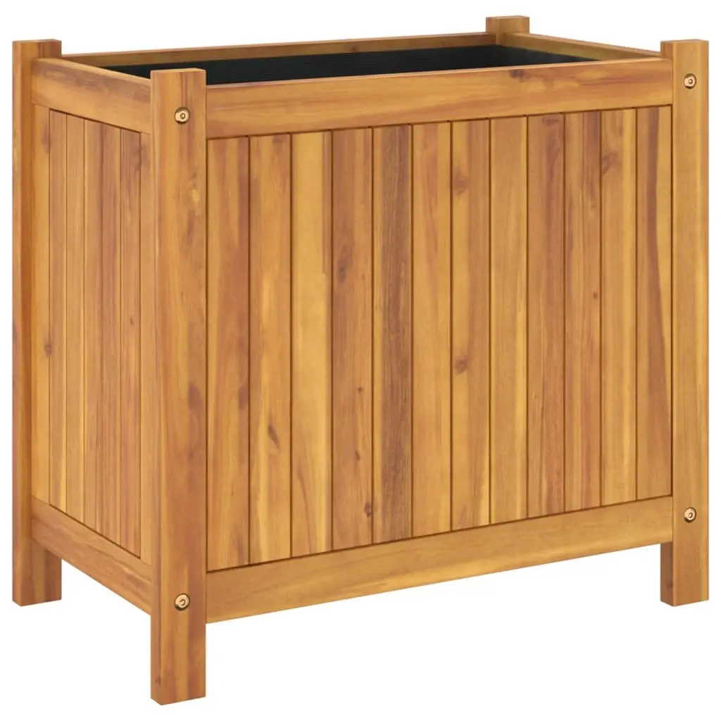 Wooden Garden Planter Box Brown 54 x 31 x 50 cm Drainage Slats