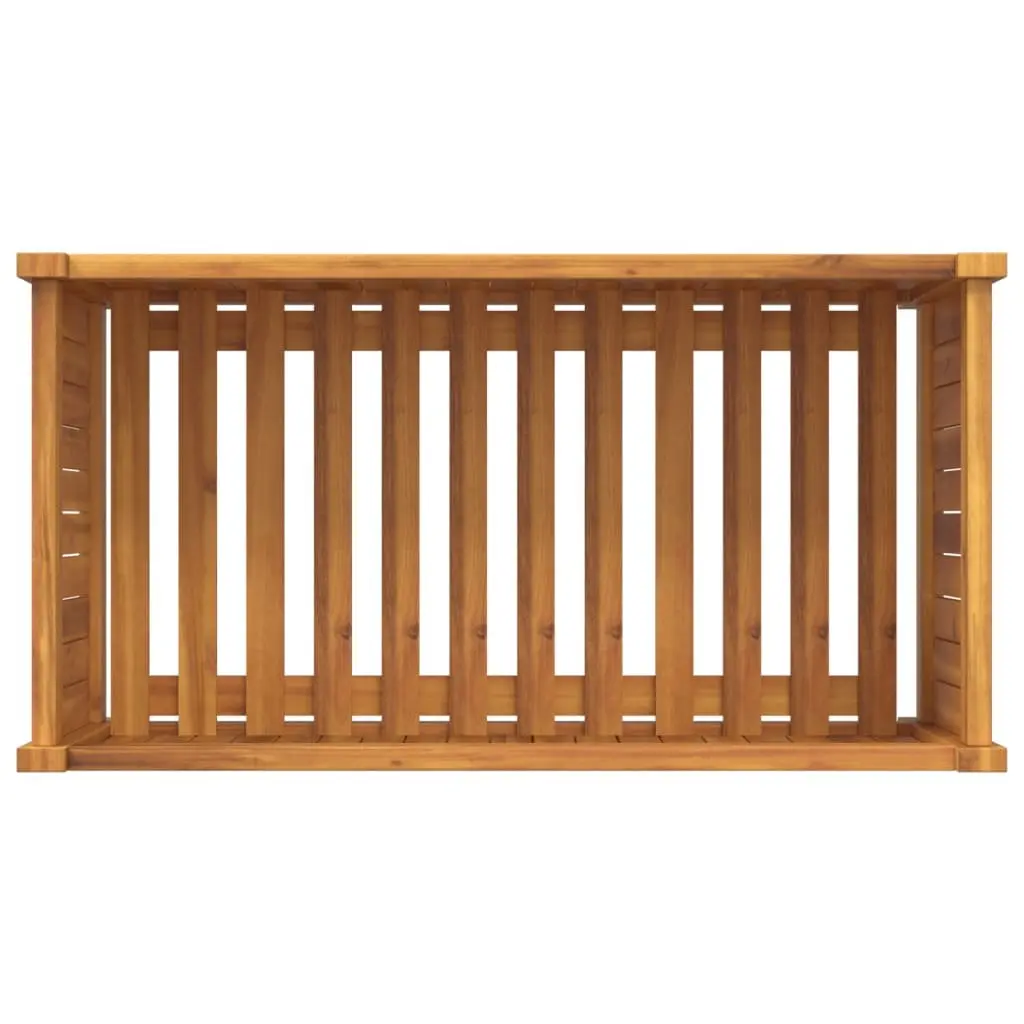 Wooden Garden Planter Box with Liner 80x42x40 cm Solid Wood Outdoor Flower Pot